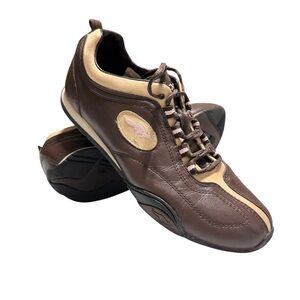 KangaROOS Y2K Retro Leather Sneakers Indie Sleaze Gorpcore Brown Lace Up